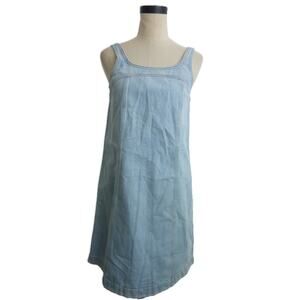 NWT Madewell Denim Jean Overall Sleeveless Dress 0